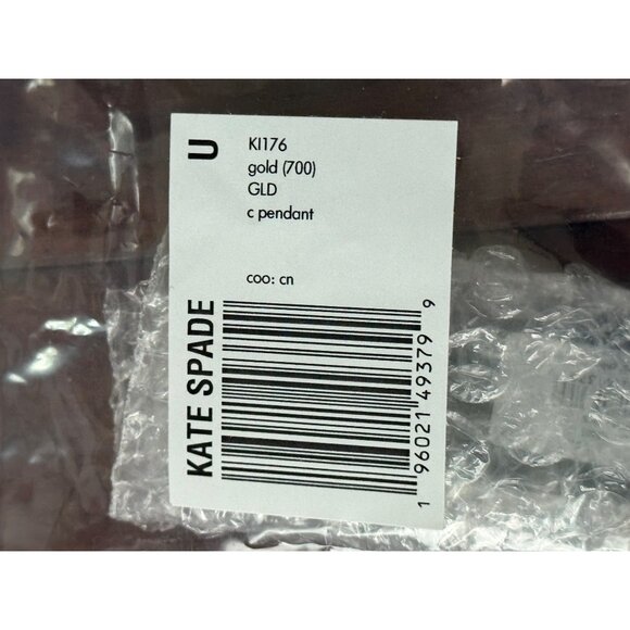 Kate Spade Gold 17 Inch Chain Necklace With "C" Pendant  NWT - Picture 7 of 8